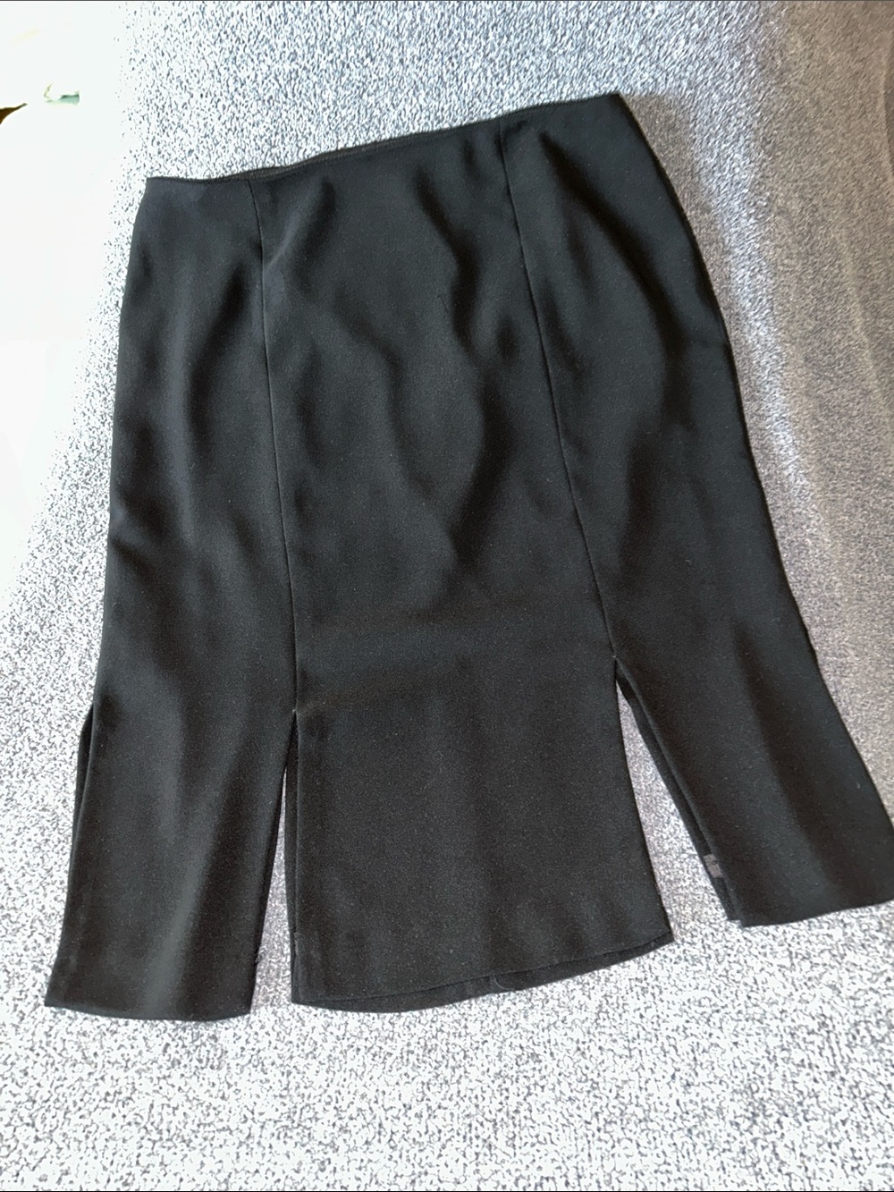 Women's Black Pencil Skirt with Front Slits
